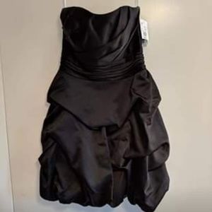 NWT David's Bridal Strapless Black dress
